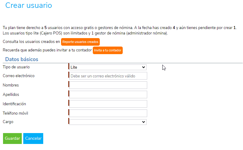 vista creando vendedor